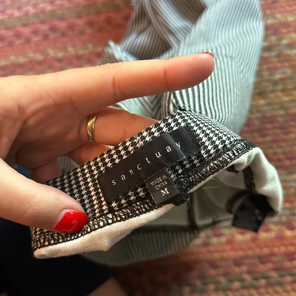 NWOT SANCTUARY BLACK & WHITE HOUNDSTOOTH LEGGING PANTS - Image 7