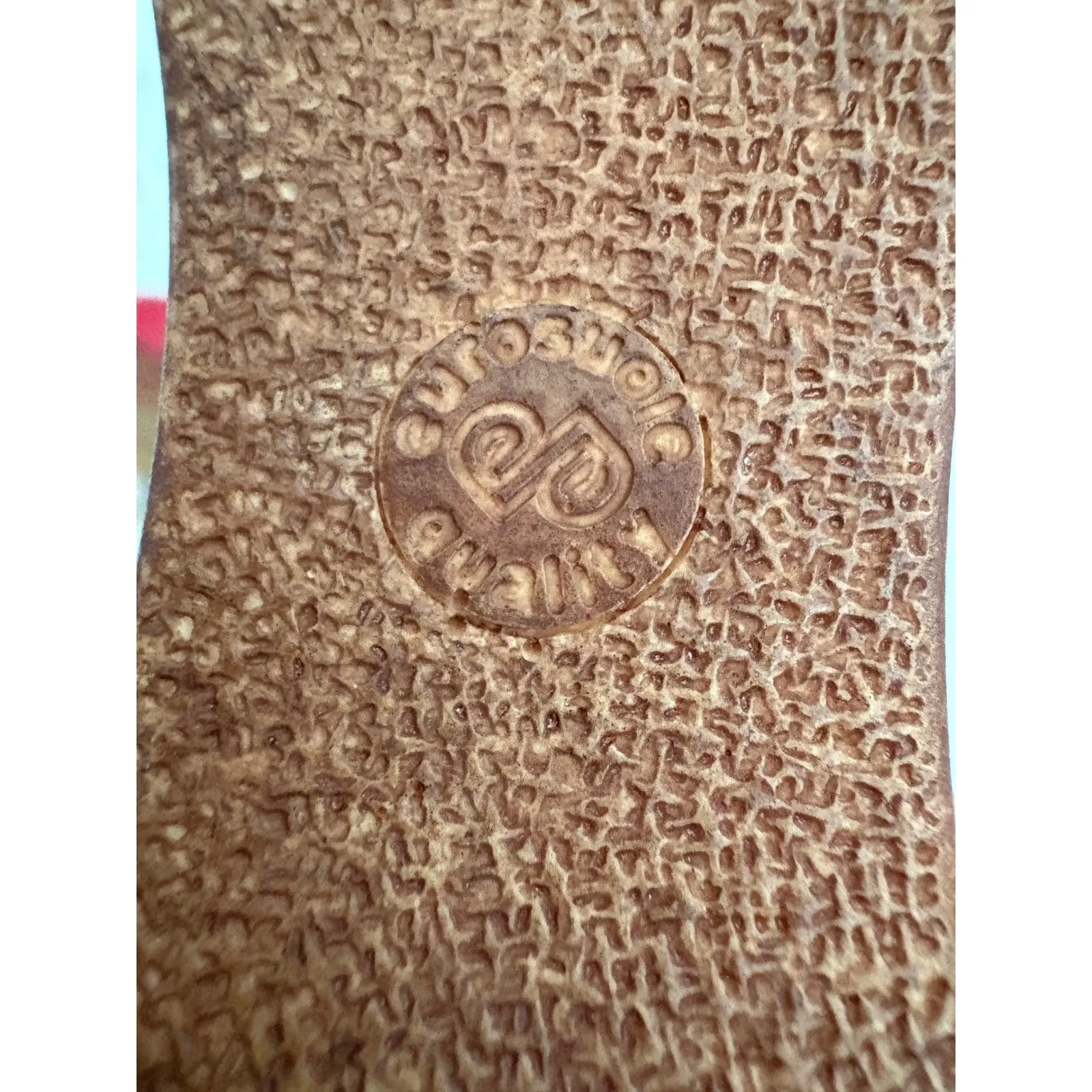 Italian Shoemakers Red Leather Wedge Sandals Slides Summer Shoes Women's 8.5 - Image 6