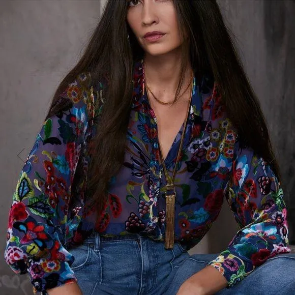 Johnny Was Minto Burnout Yrene Blouse - Image 2