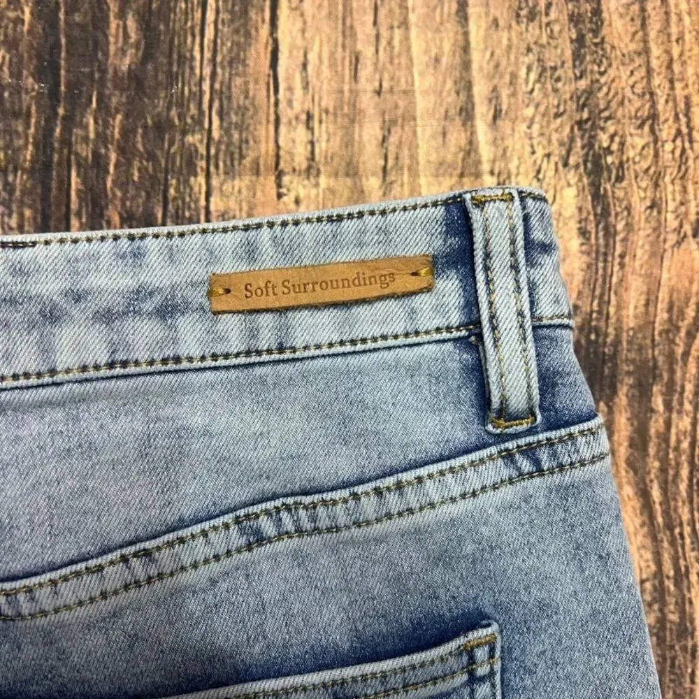 Soft Surroundings Women's Skinny Jeans Size 6 Light Blue Denim - Image 3