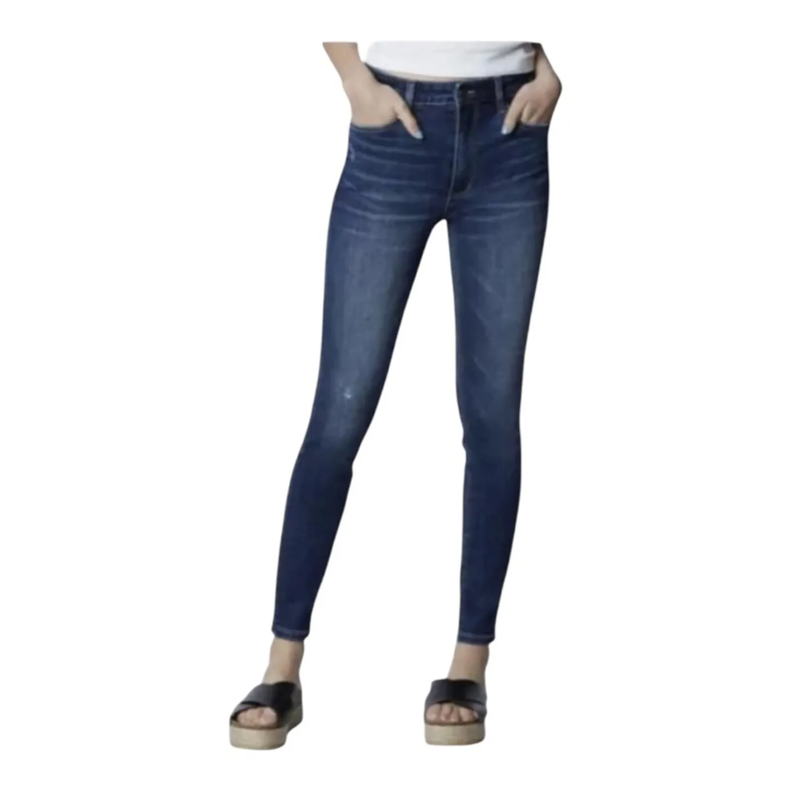 Hint of Blu Brilliant NWT Women’s Sustainable High Rise Ankle Skinny Jeans 2 Blue Size 28 - Image 15