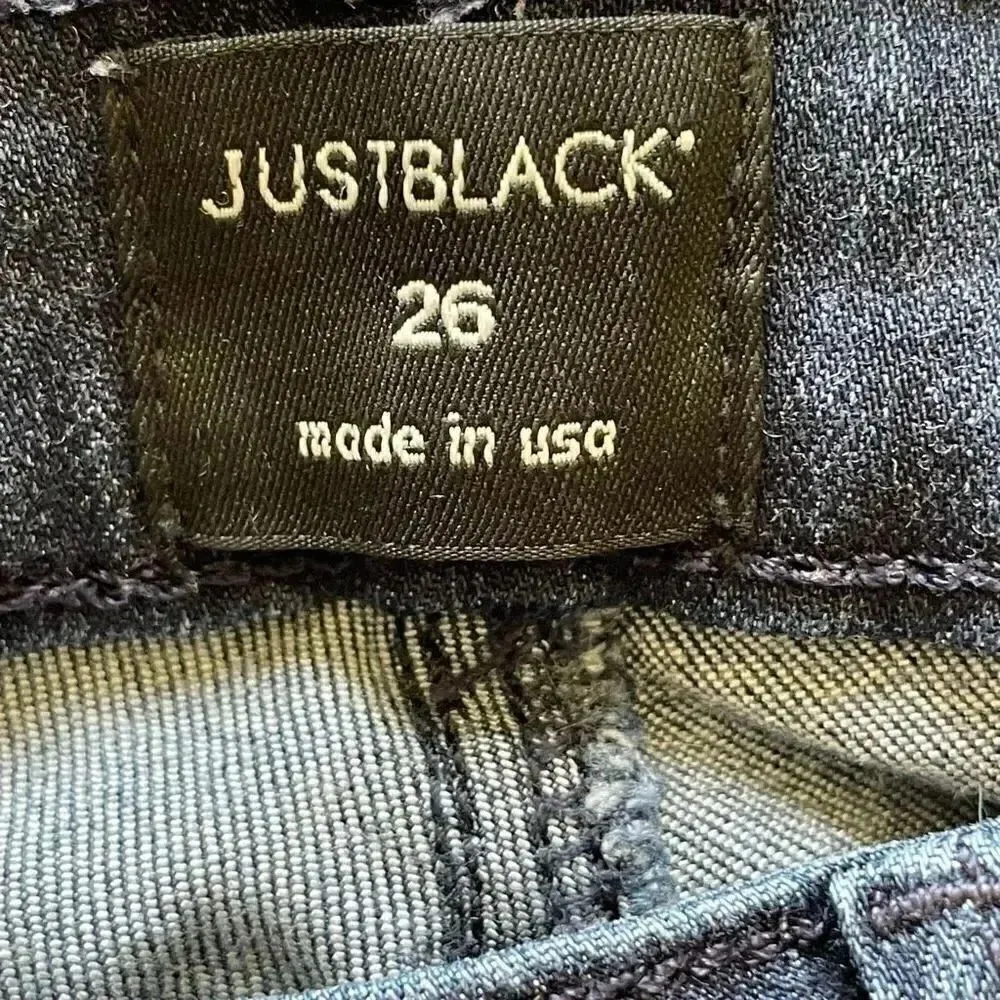 Just Black Mid Rise Blue Soft Skinny Denim Women’s Minimalist Jeans SZ 26 # 1543 - Image 8
