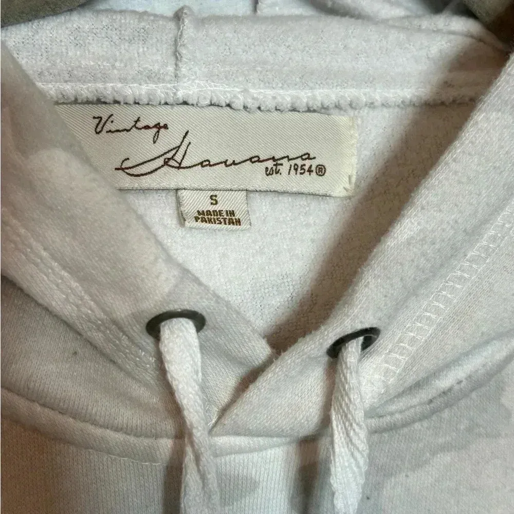 Vintage Havana Women's Burnout Hoodie Camo Skulls Gray White Elastic Size Small‎ - Image 2