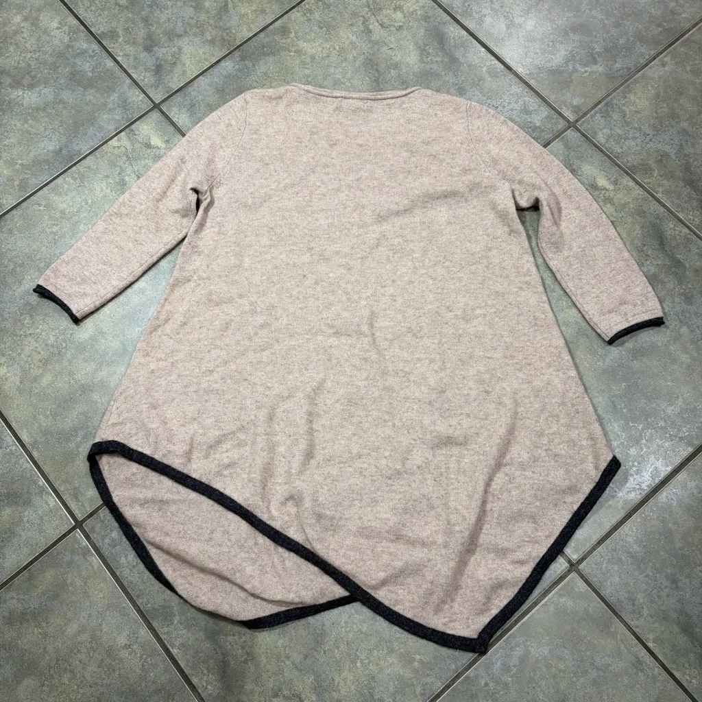 Philosophy Dane Lewis Cashmere Beige Asymmetrical Tunic Sweater Sz S Minimalist - Image 8