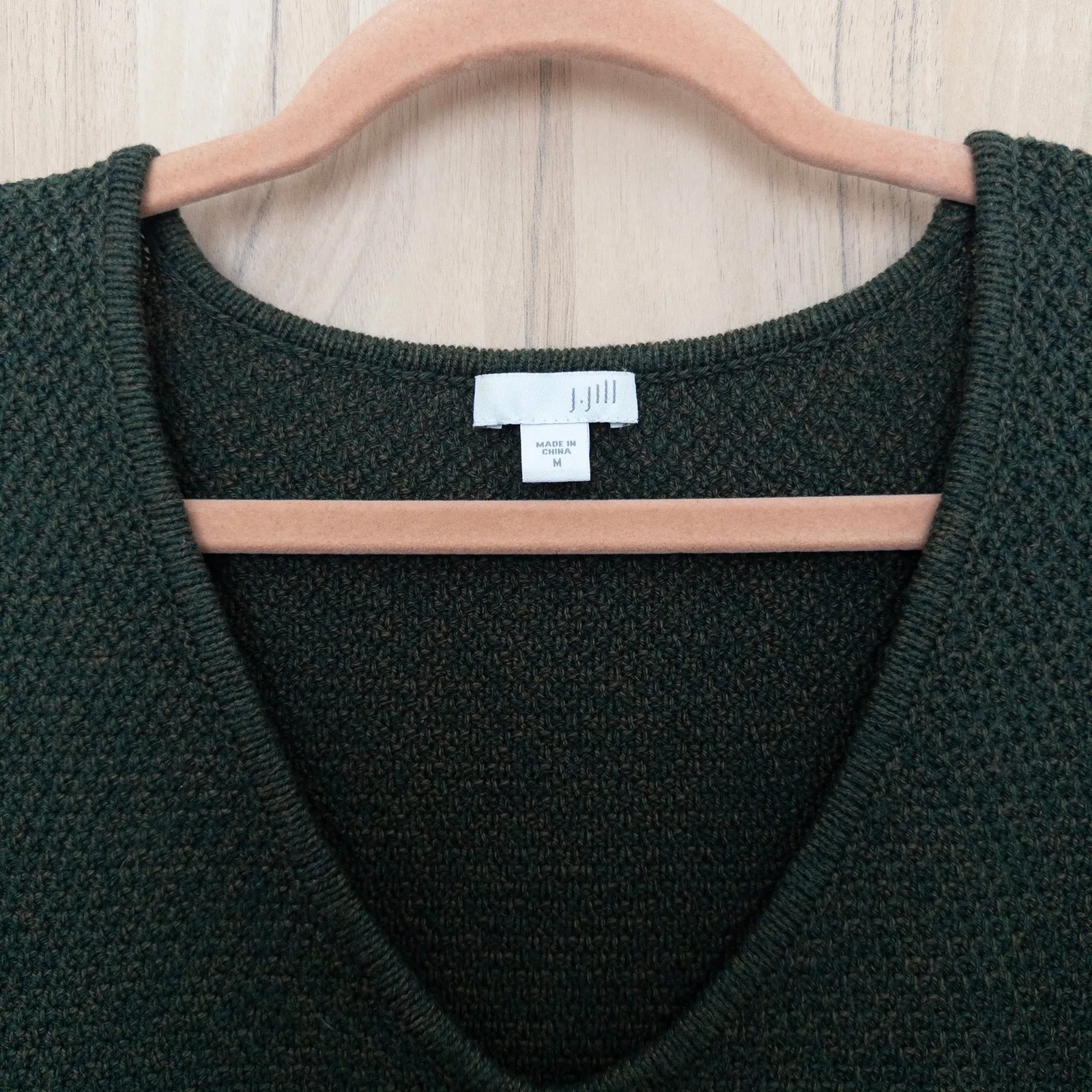 J Jill Womens Sweater Size M Forest Green V Neck Minimalist Cozy Classic Preppy Size M - Image 4