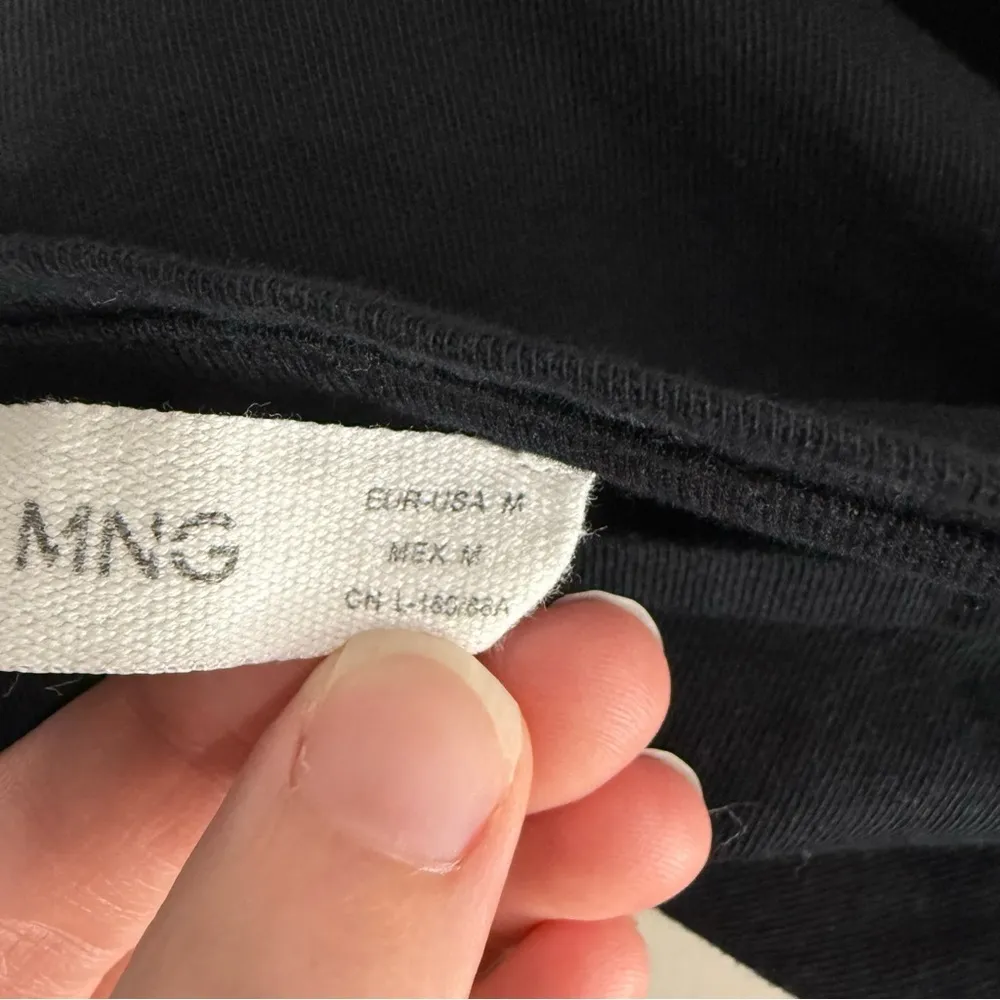 Mango Black Long Sleeve Top Size Medium EUC - Image 12