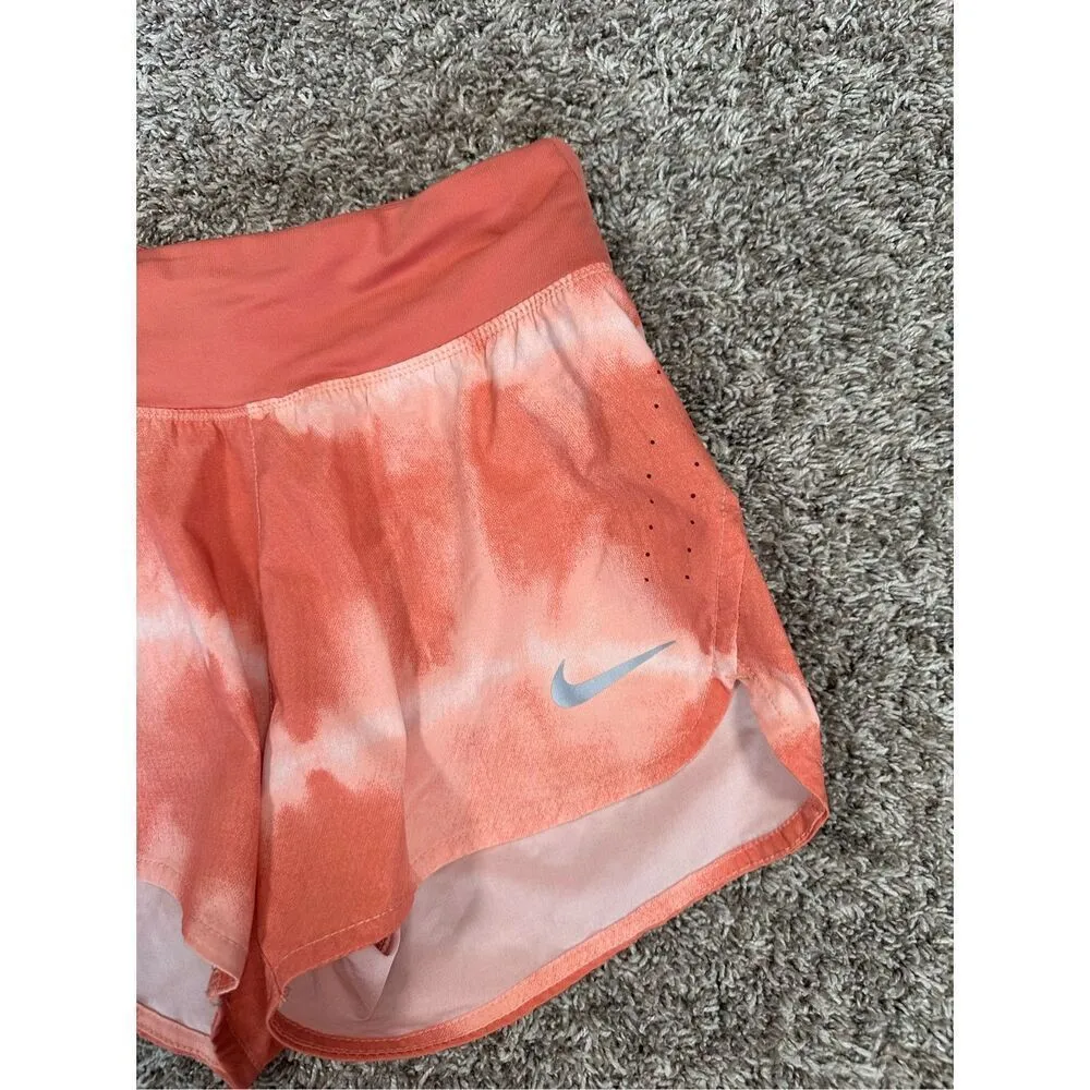 Nike Eclipse Running Shorts 3" Women's Dri- Fit Training Lined Shorts Orange XS - Image 10