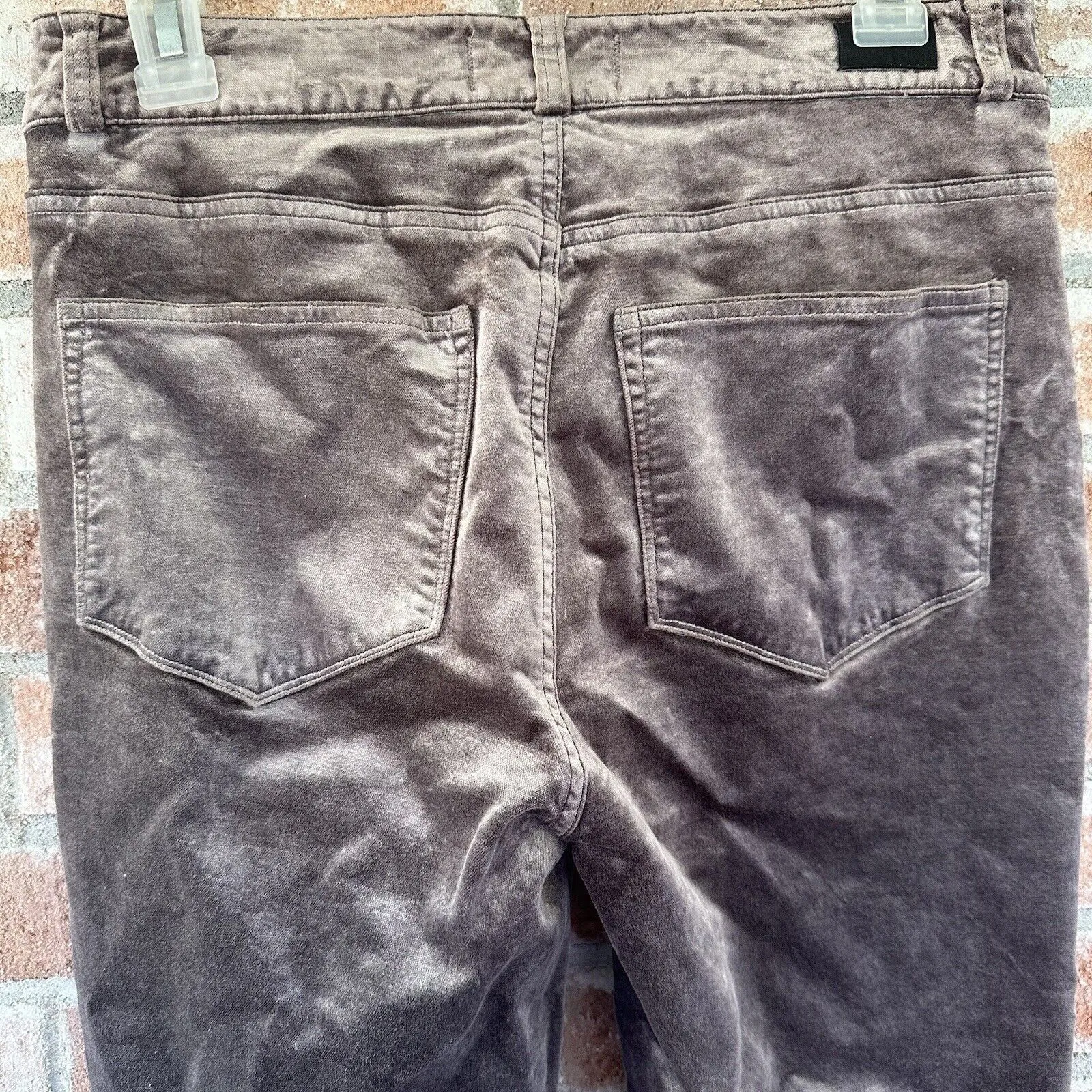 Paige Purple Velvet Velour Skinny Pants Size 28 - Image 6