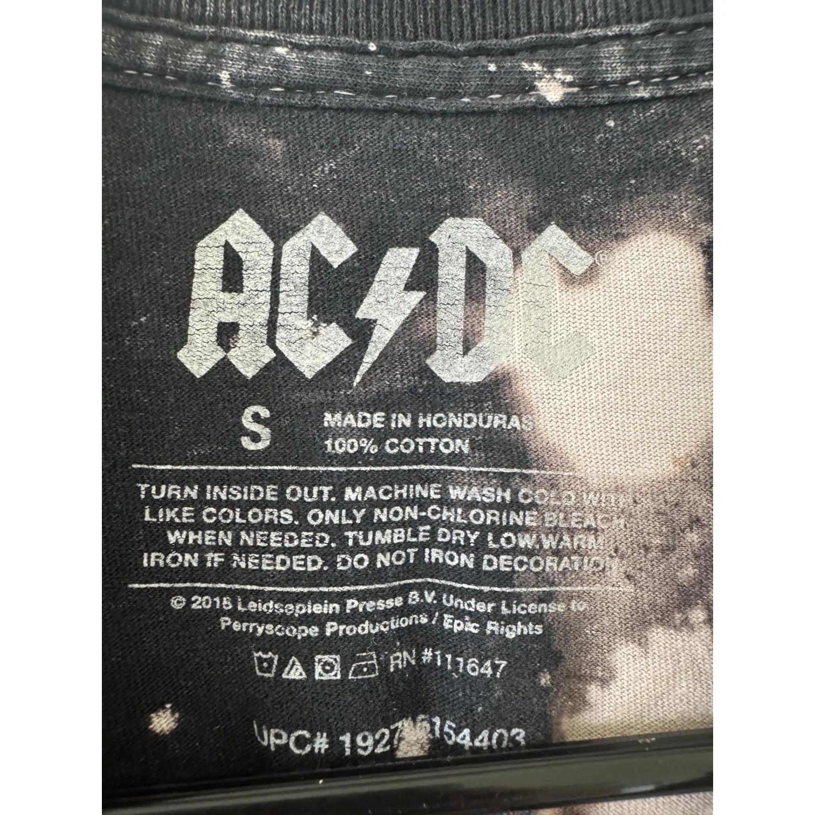 AC/DC Rare 1985 Fly On the Wall Tour Band Shirt Sz M Unisex Grunge Classic Rock Black Size M - Image 6