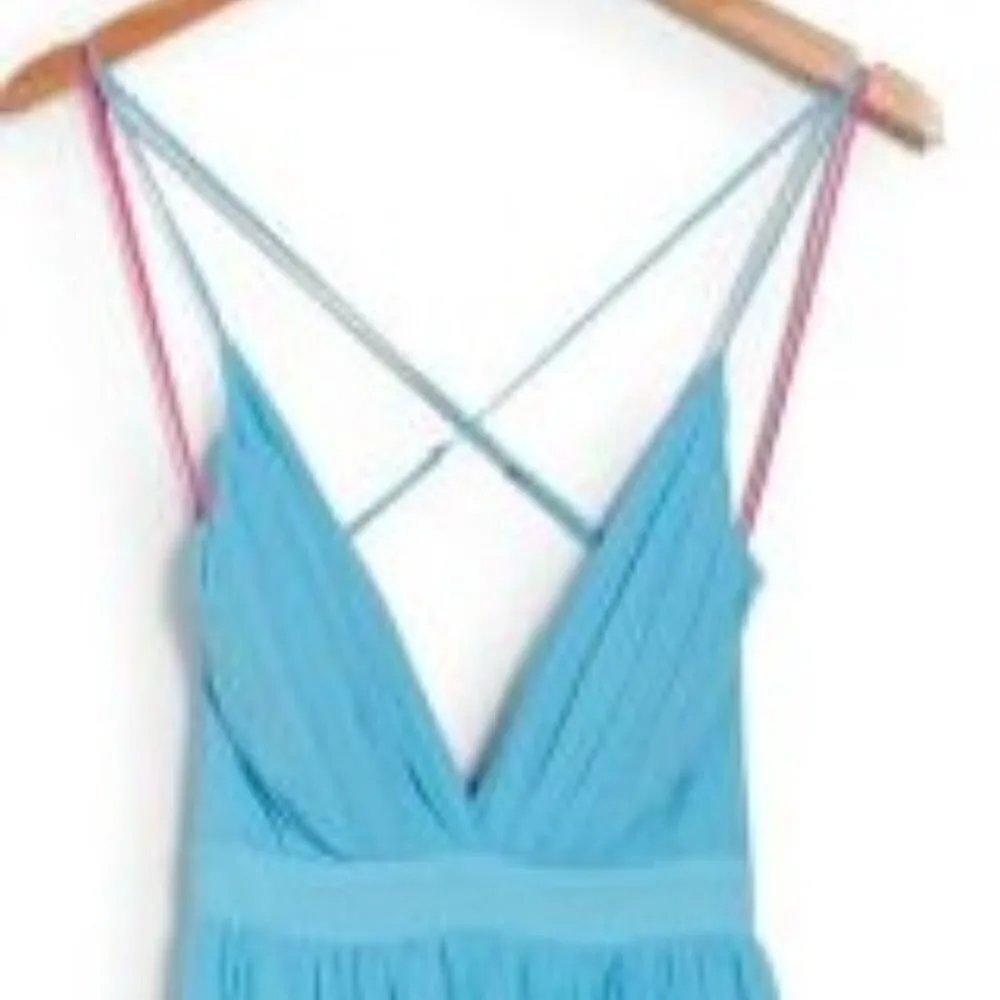 Meghan LA Enchanted‎ Garden Maxi Dress -Turquoise Blue NWT Size XL - Image 3