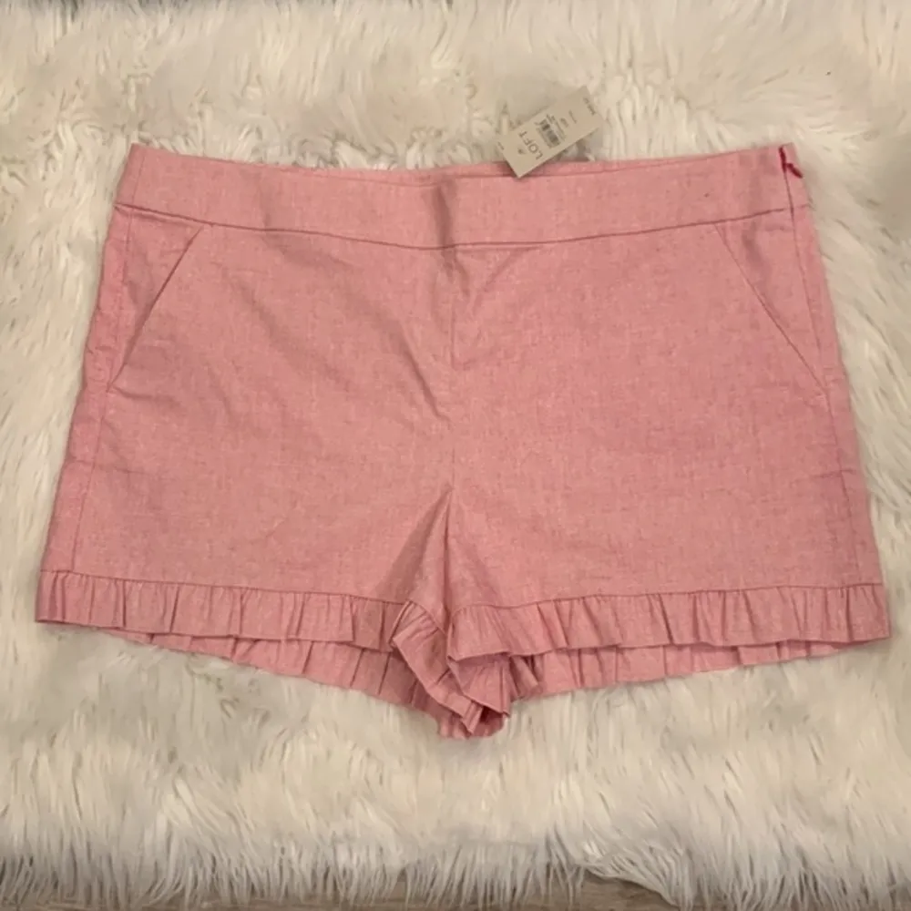 NWT Loft side zip ruffle hem dress shorts 14P - Image 3