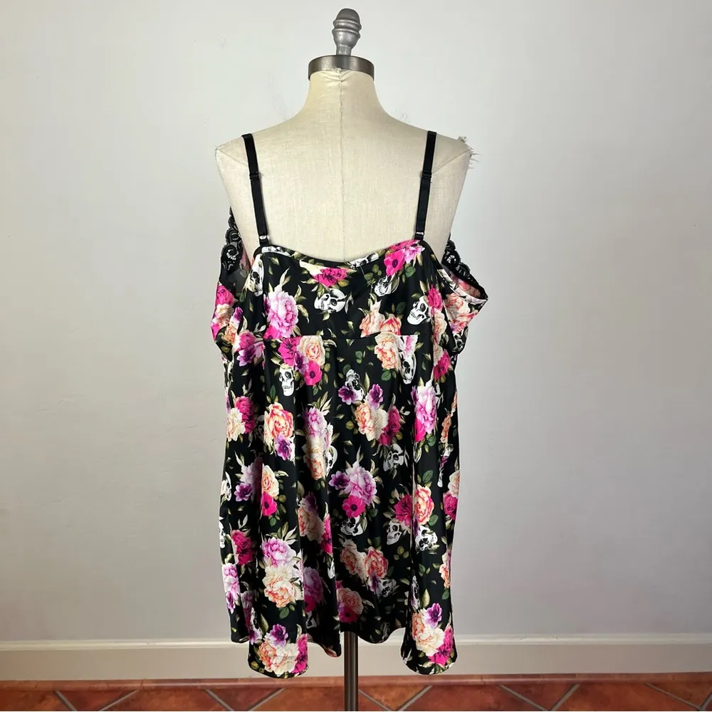 Torrid Skull Floral Lace Slip Dress - Image 5