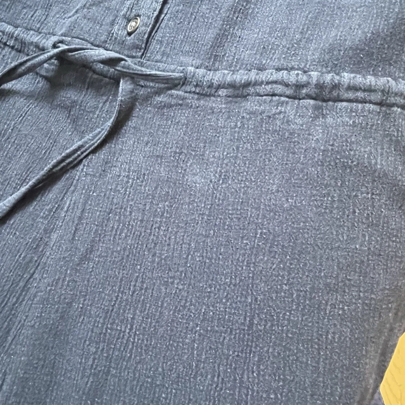 Pact Jumpsuit Womens Xs Organic Cotton Wide Leg Boho Minimalist Gauze Lagenlook Black - Image 12