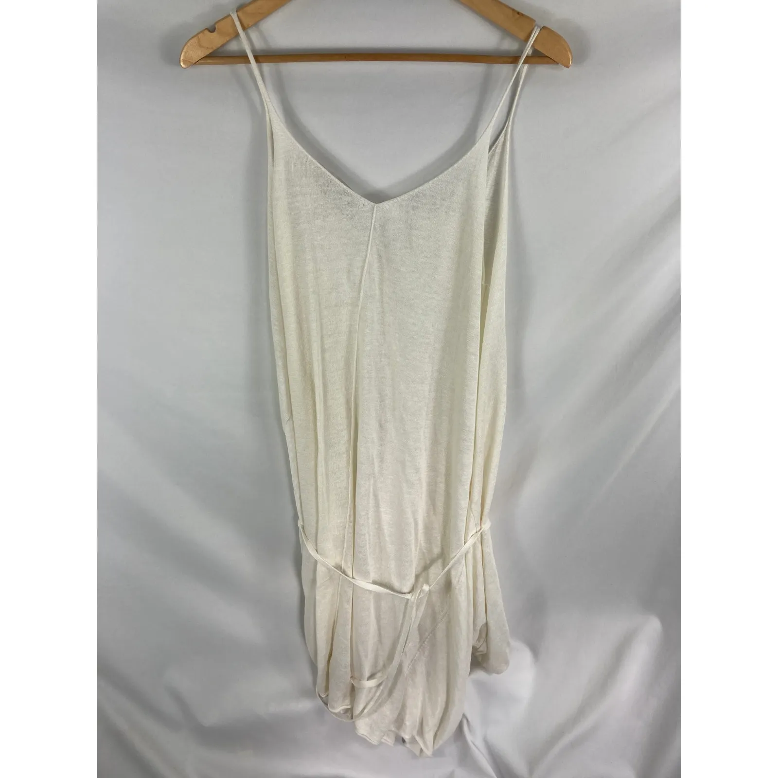 Donna Karin Off White Knit Italian Yarn Sleeveless Knit Coverup OS - Image 4