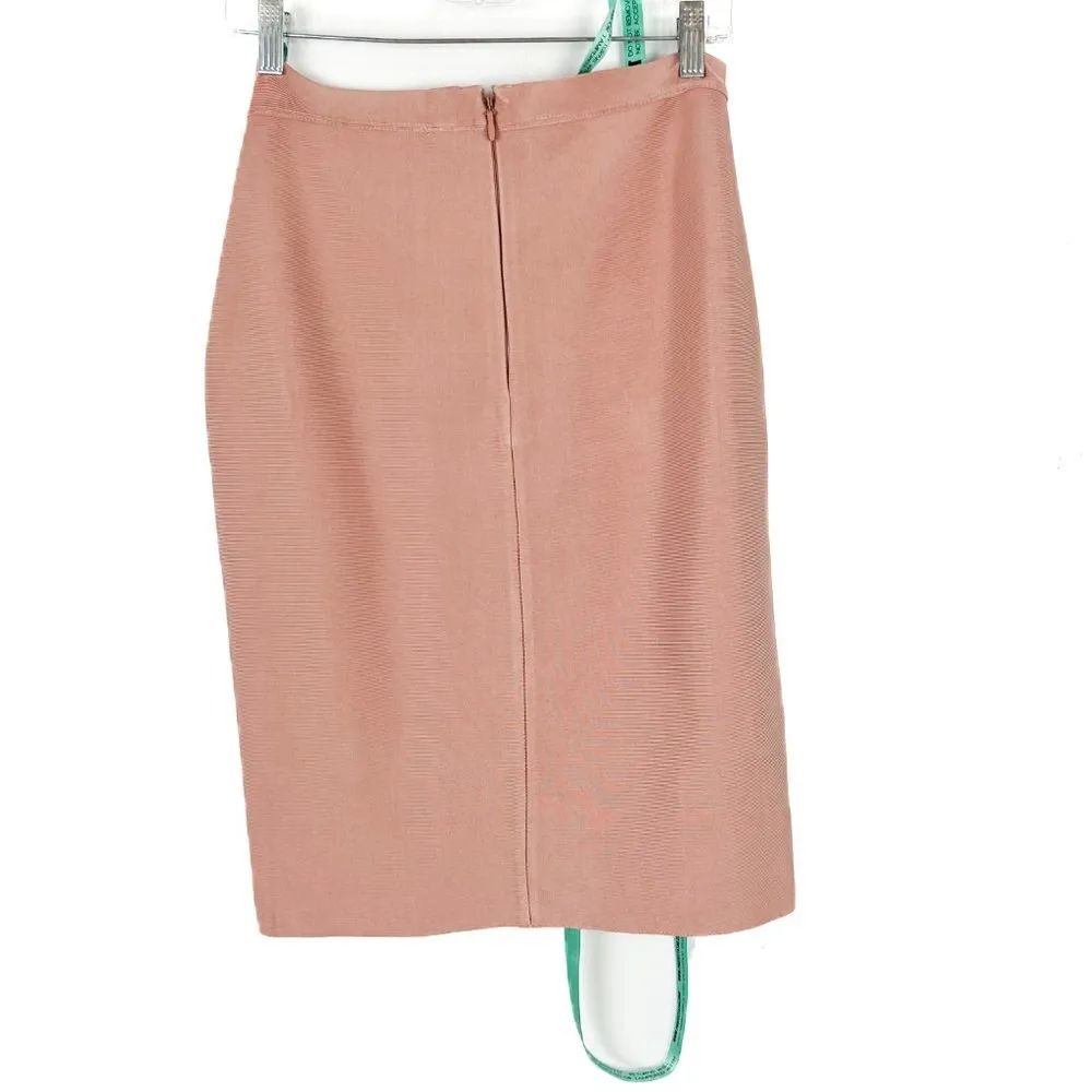NWT  Magnetic Blush Bandage Thigh Split Pencil Skirt Size Large L - Image 9