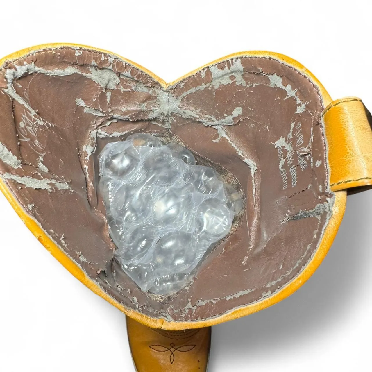 Very Volatile Western Cowboy Boots Womens 7.5 Heeled Tan Faux Leather Distressed - Image 7