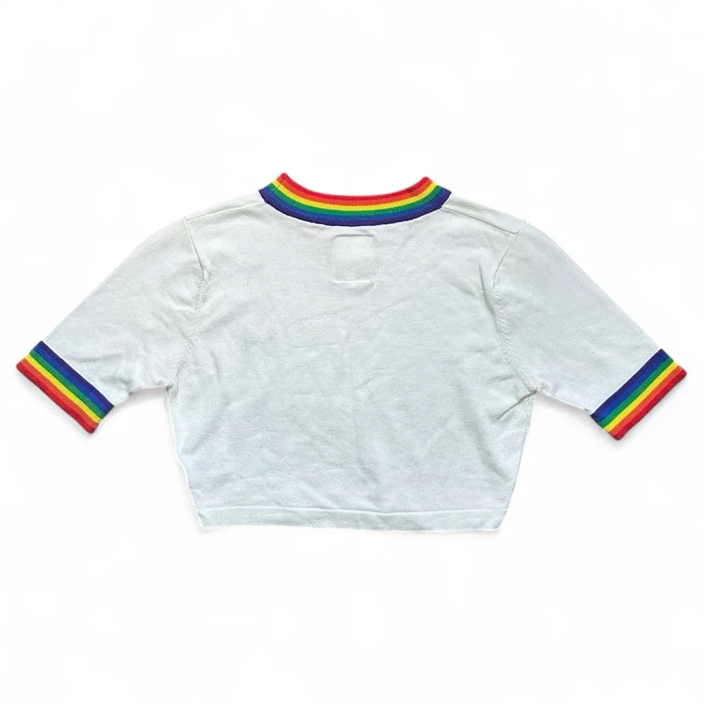 UNIF Rare Rainbow Trim Crop Top – Size Small - Image 4