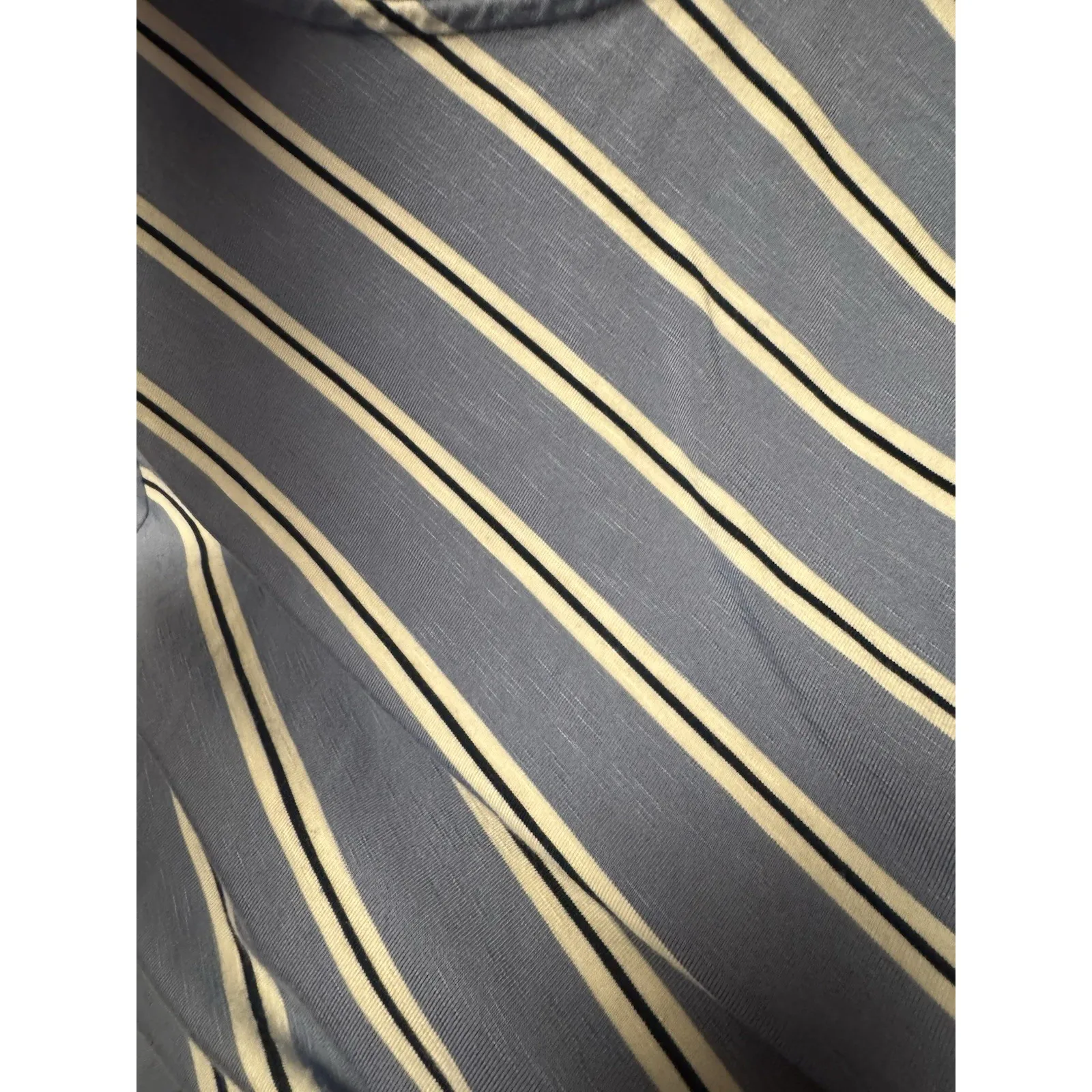 J. Jill Women's Size L Blue Black and White Striped Maxi Dress Short Sleeve Size L - Image 13