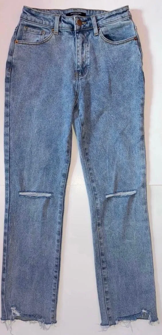 Straight Leg Distressed Jeans - Image 3