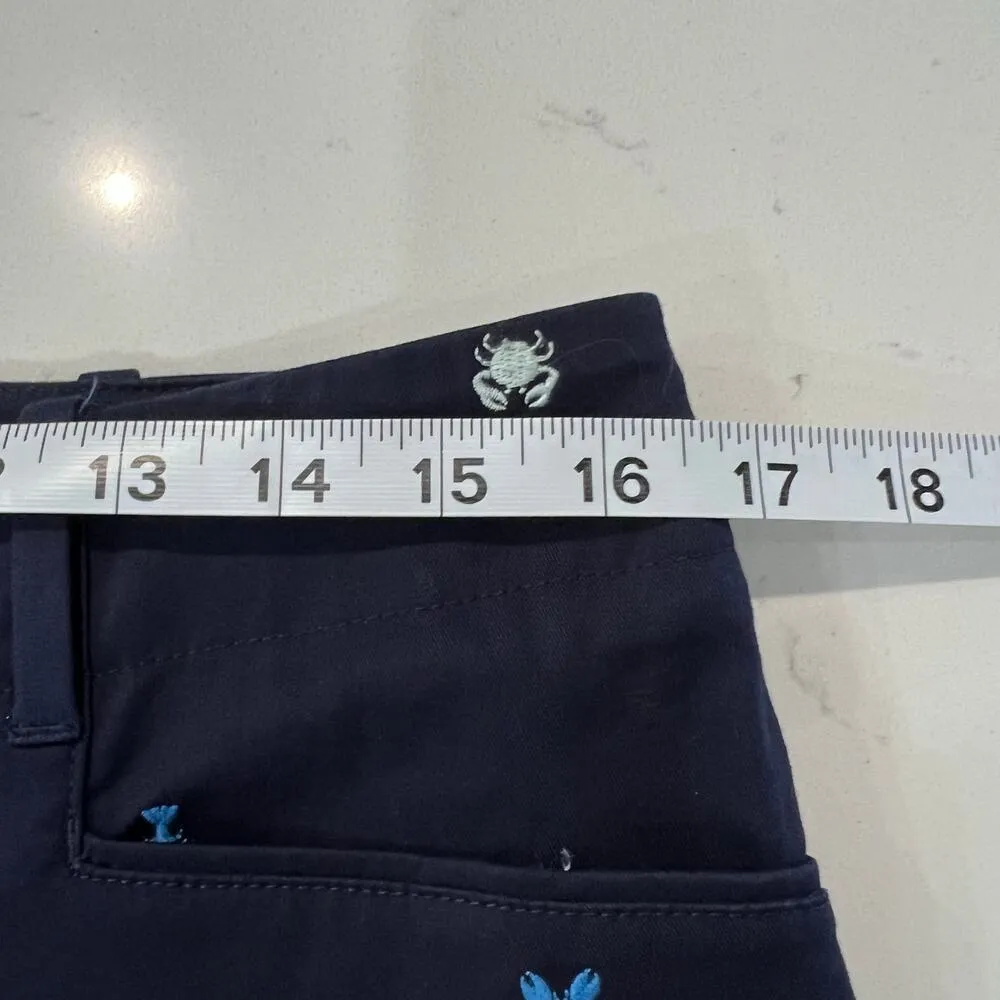 Talbots Navy Perfect Crop Pants Women’s Size 12 Petite Novelty Lobster Crab - Image 10