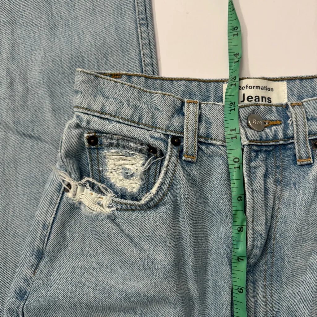 Reformation Tahoe Destroyed Stevie Ultra High Rise Jean Size 25 - Image 7