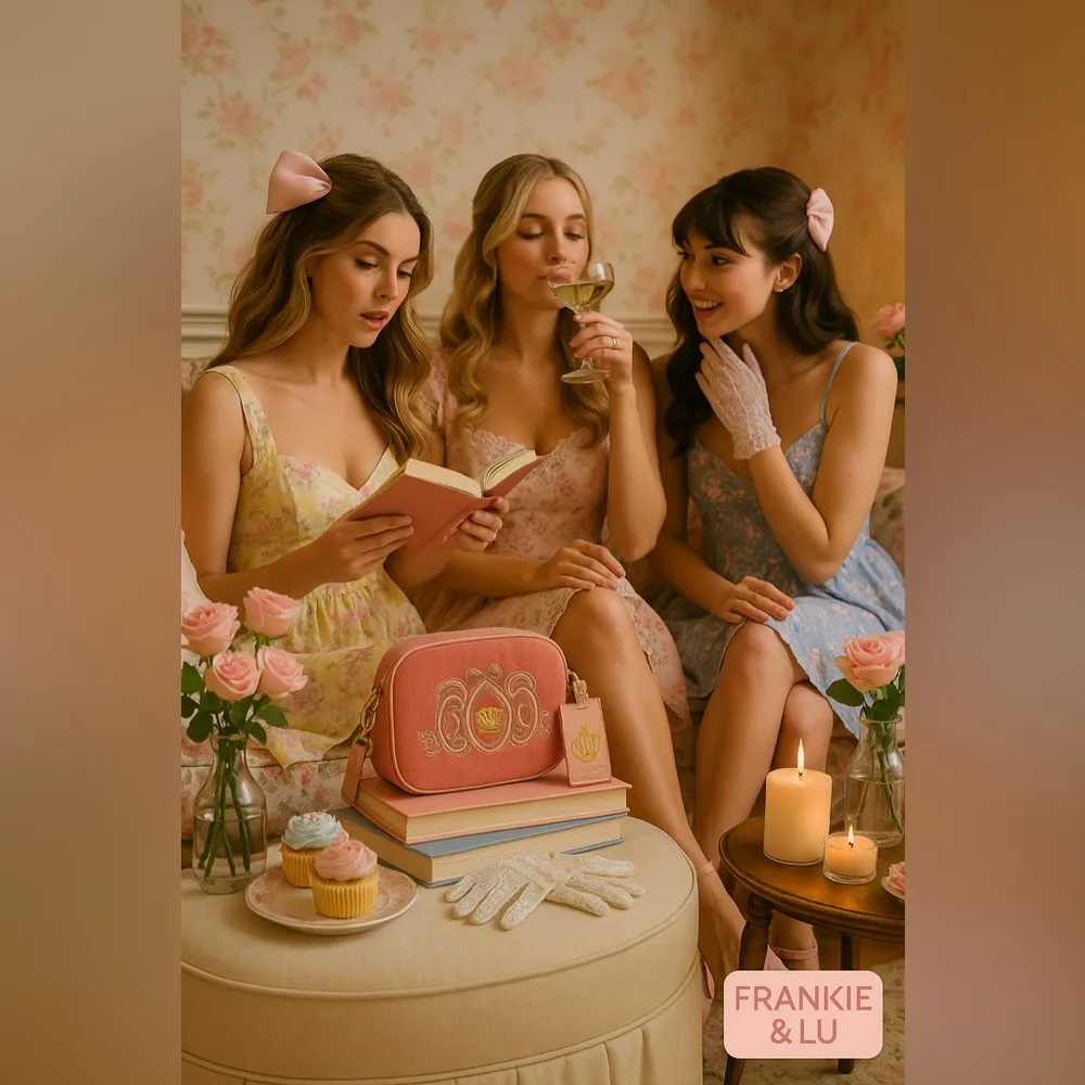 Juicy Couture Lovers Club Camera Bag Pink Lemonade Terry Crossbody NWT Limited - Image 2