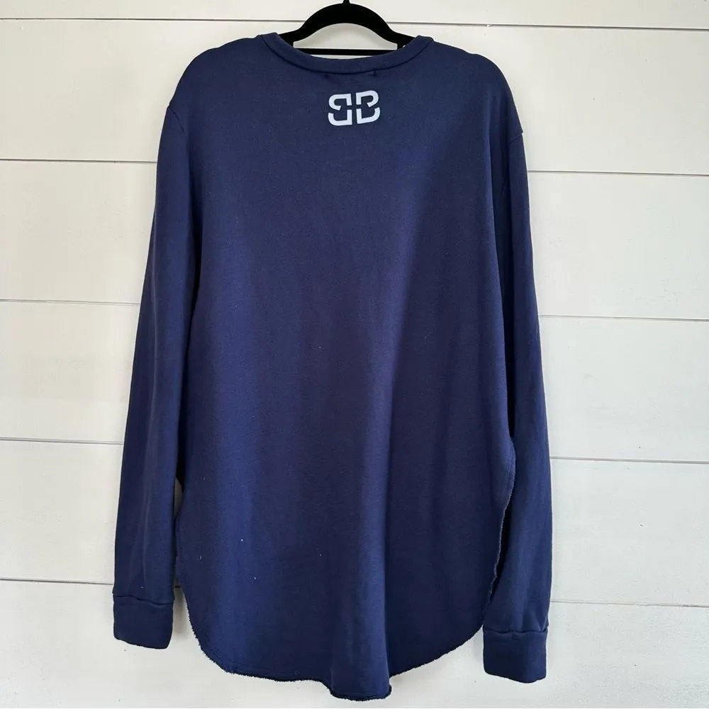 BirdieBee Navy Blue Love Graphic Sweatshirt Size XL - Image 4