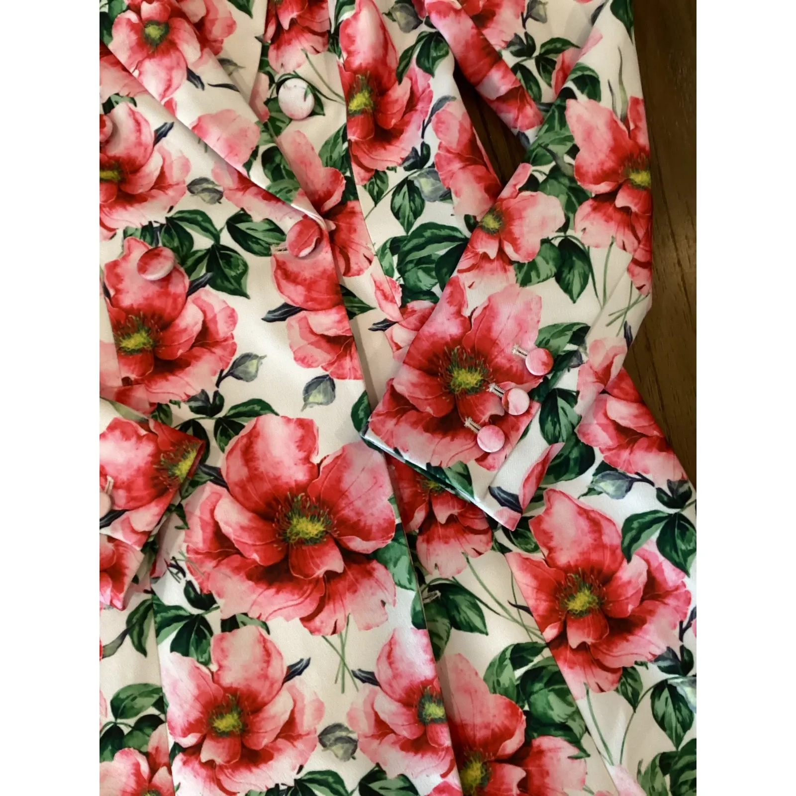 ALICE + OLIVIA Latoya Floral Mini Long Sleeve Blazer Dress size 0 - Image 6