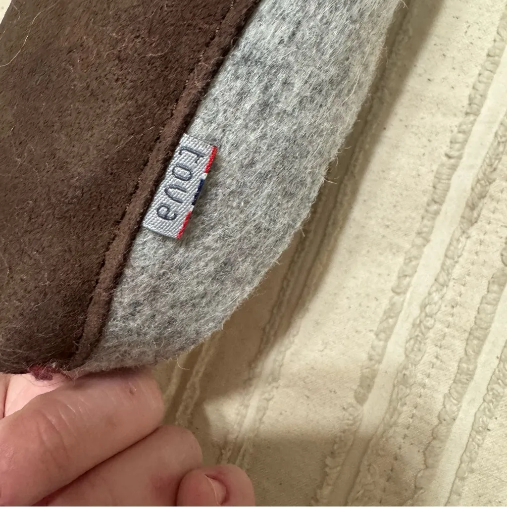 Tova Gray Felt Women's Slippers Size 5 - Image 4