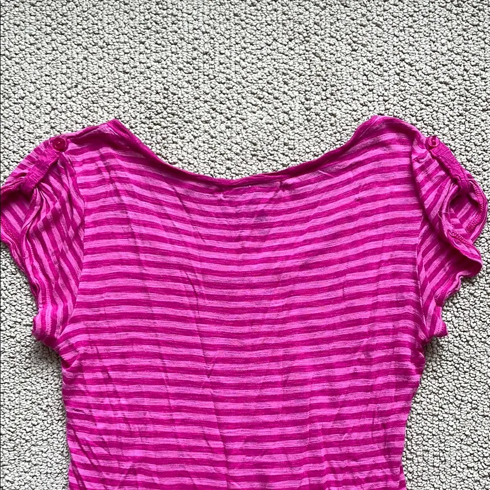 Planet Gold Pink Striped Short Sleeve Tee - Image 9