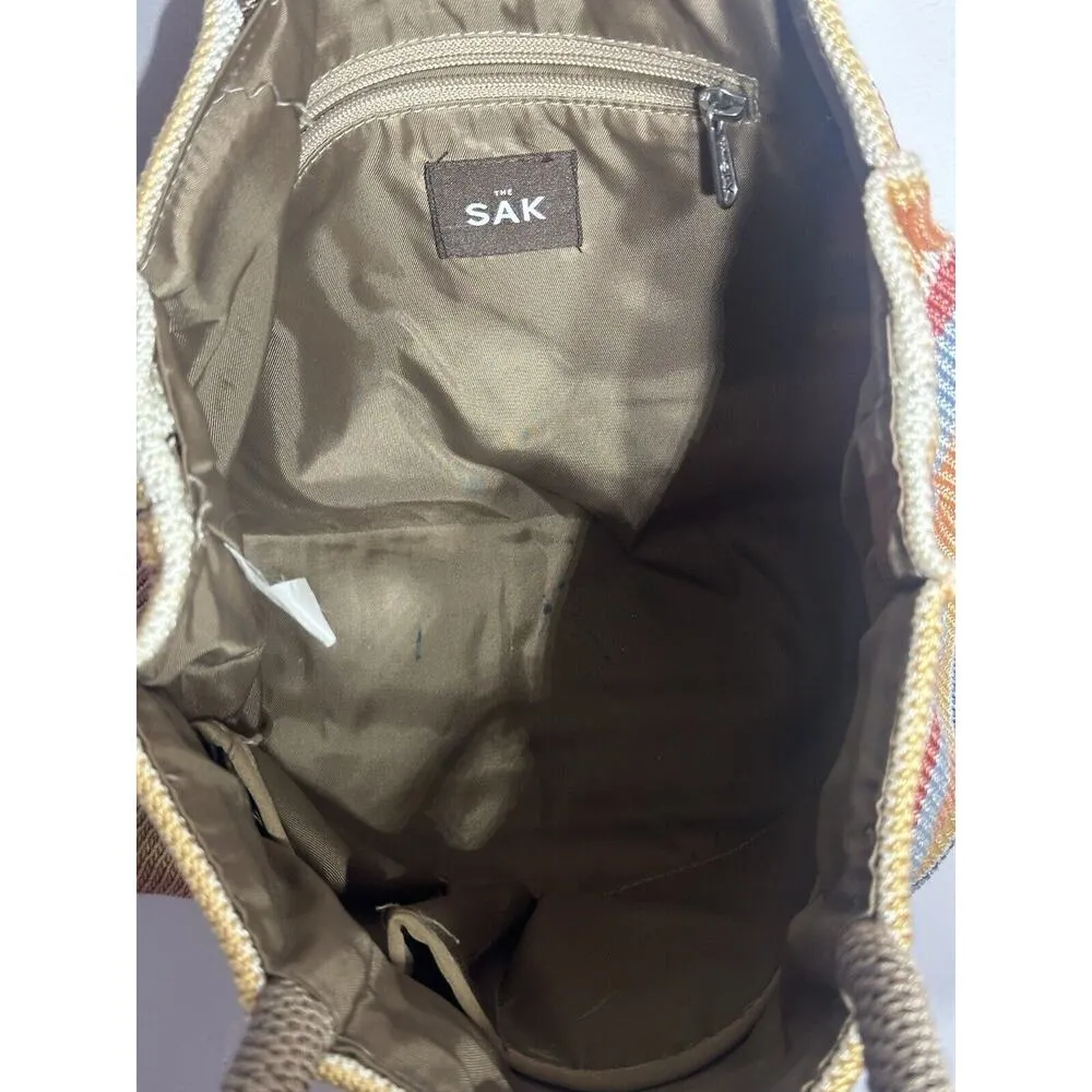 The Sak Purse Rainbow Striped Retro Y2K Woven Crochet Purse Beachy Boho Festival - Image 5