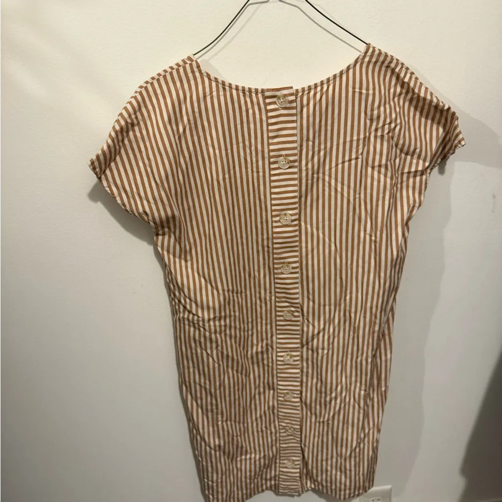 Madewell Button Back Easy Dress in Stripe XS - Image 6