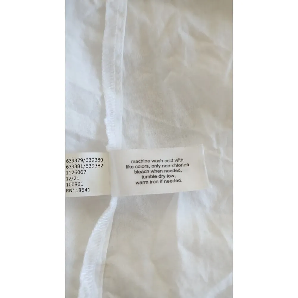 NTW Lane Bryant Size 18 WHITE COTTON GAUZE BOHEMIAN DRESS PURPLE EMBROIDERY - Image 7