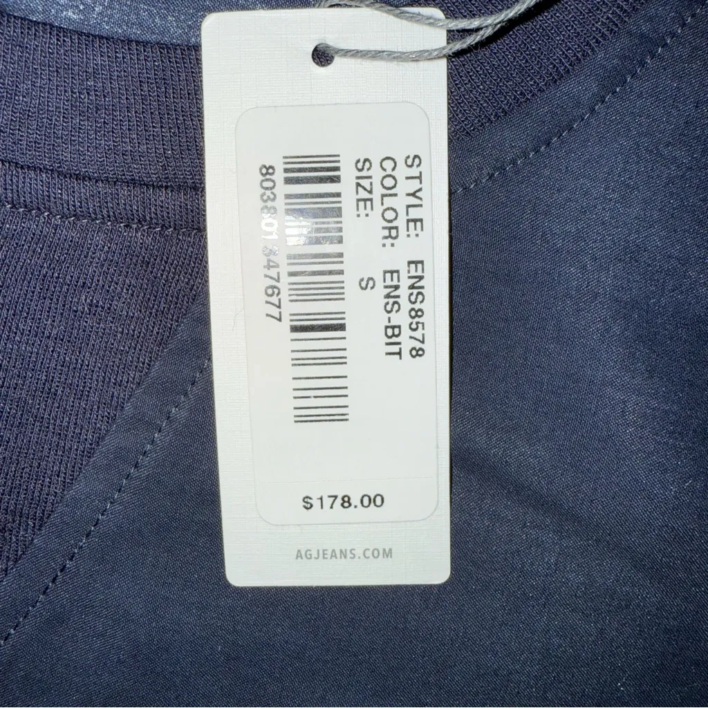 NEW Adriano Goldschmied‎ Navy Sleeveless Top with red white blue Stripes Small - Image 5