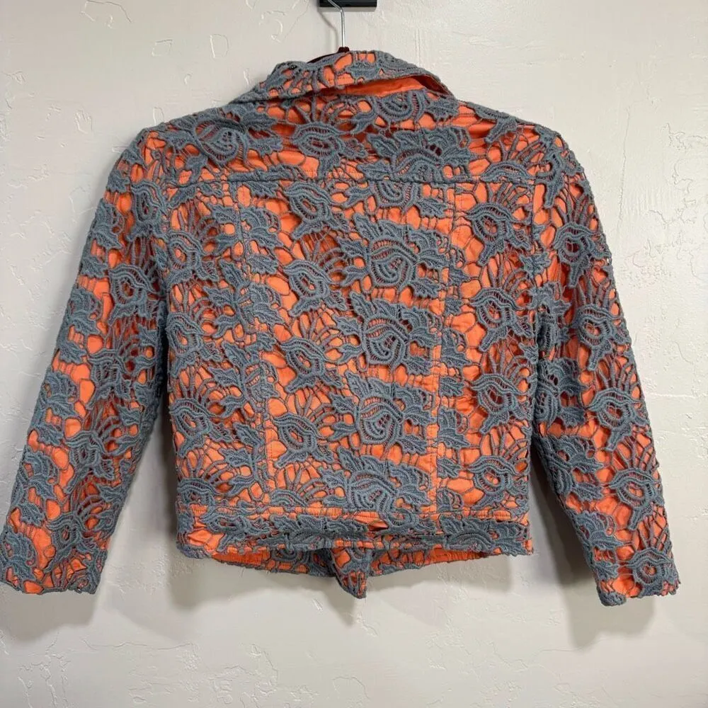 Darling Coral & Grey Blazer Size small Orange - Image 4