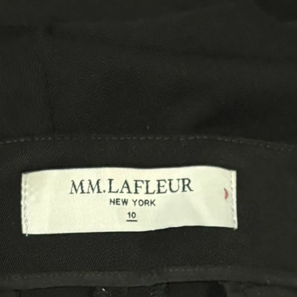 MM.LaFleur Womens Clooney Light Twill Trouser Pants Size 10 Black Wide leg - Image 8