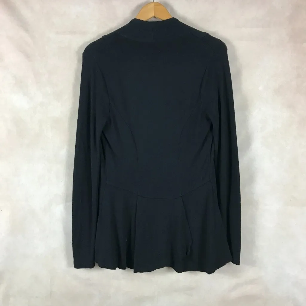 PREMISE Black Open Front Cascade Cardigan Size XS - Image 5