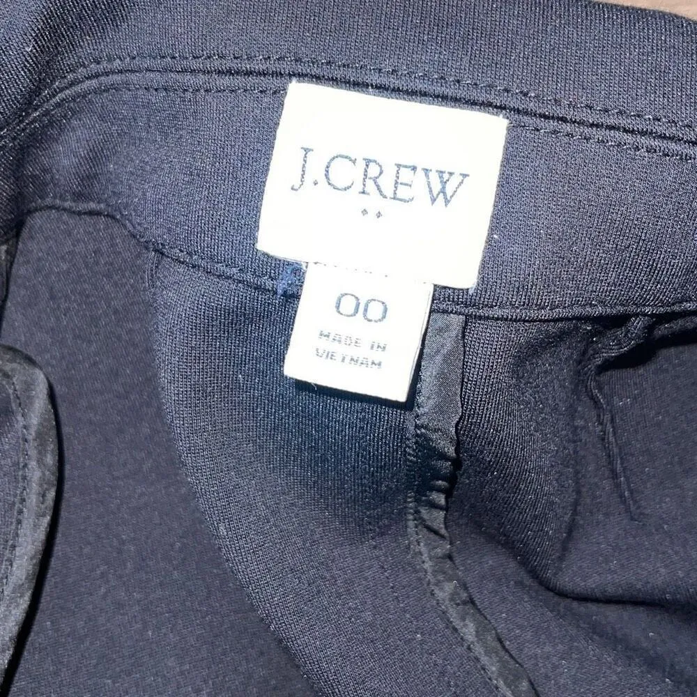 J.Crew Womens Long Sleeve Pocket One Button Single Breasted Blazer Black Size 00 - Image 5