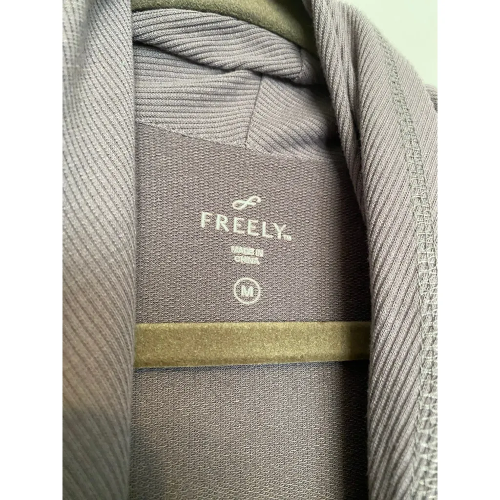 Freely Purple Open Front Cardigan Waterfall M Buttery Soft Athleisure Lounge Lux Gray Size M - Image 5