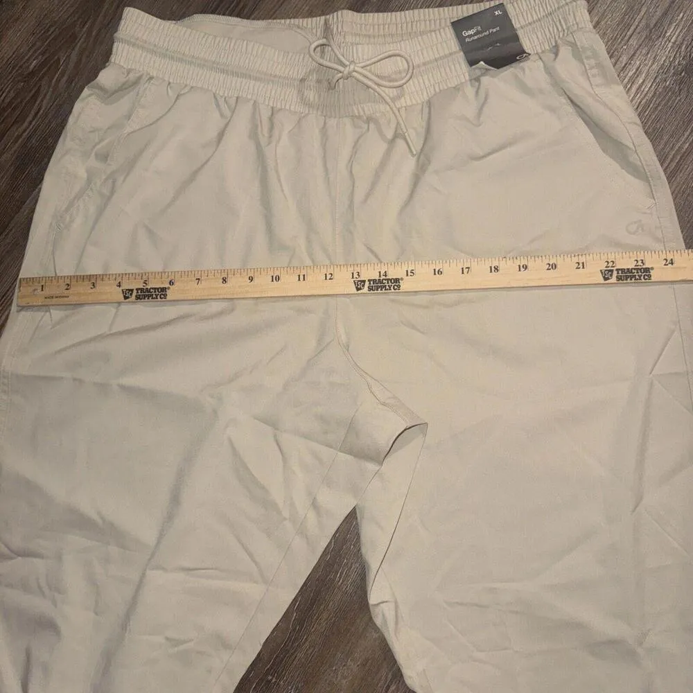 Gap Fit Runaround Pant XL NWT Khaki Athletic Lounge Gym Elastic Waist Bottoms - Image 8
