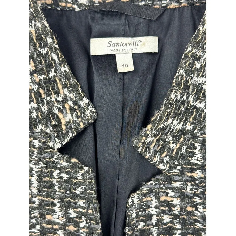 Women’s Santorini Brown Knit Twead Dress Button up & Dress Sz 10 - Image 7