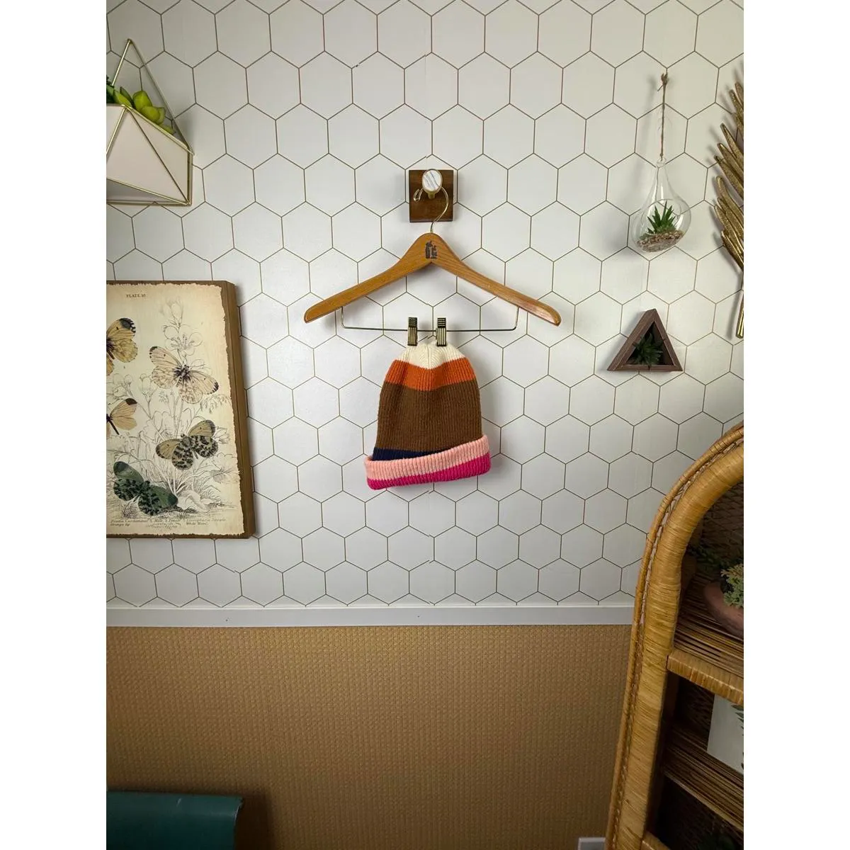 Maeve by Anthropologie Multi-Colored Color Block Knit Beanie Hat - Image 2