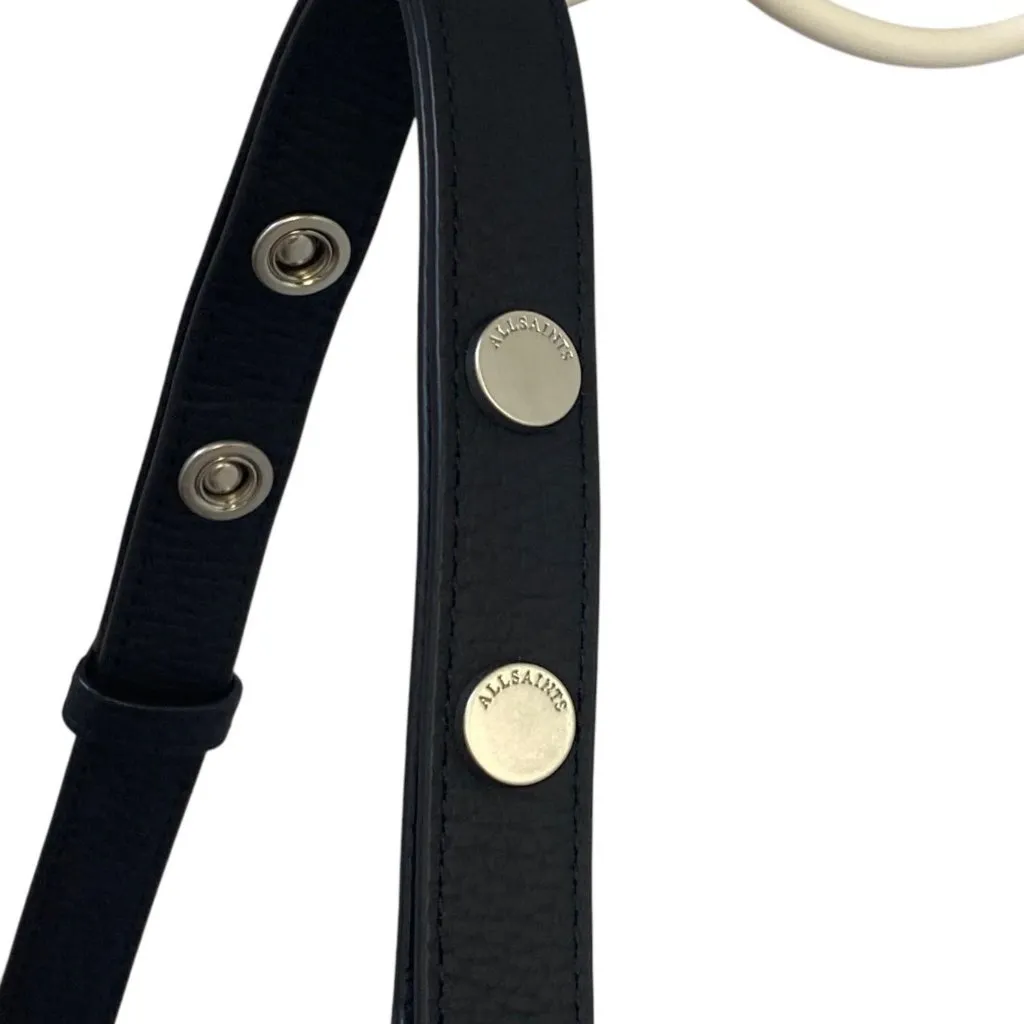 NEW AllSaints BLAKE Pebbled Leather Shoulder Crossbody Bag in Black - Image 7