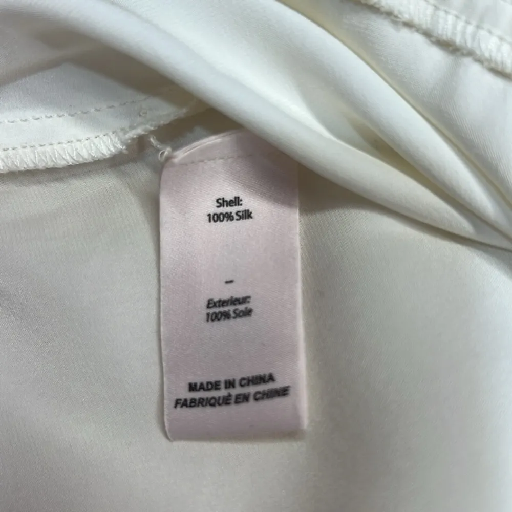 Cinq a Sept Luisa Ivory 100% Silk Top Size Large - Image 5