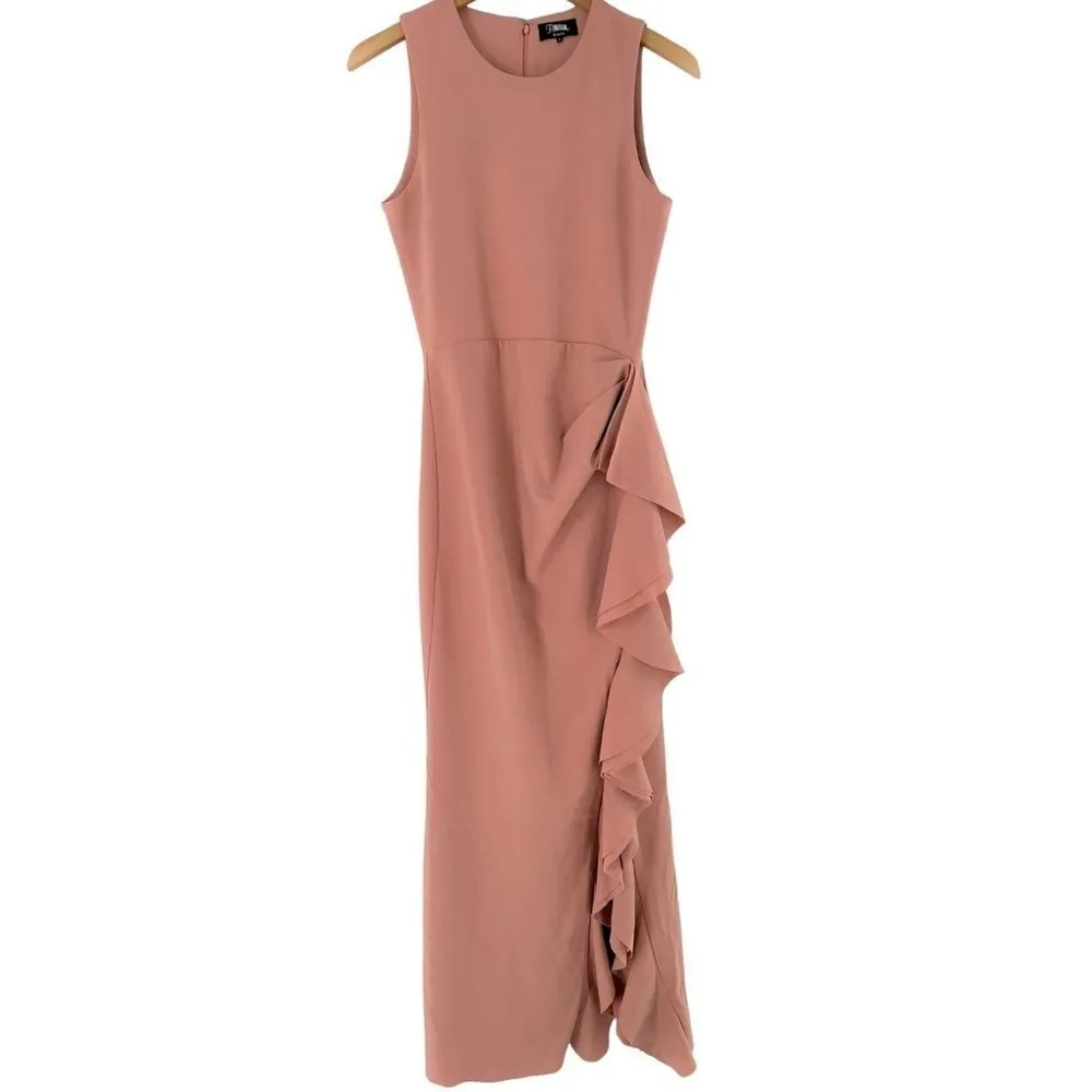 PARKER Pink Madeline Ruffle Gown Size Small AS-IS - Image 4