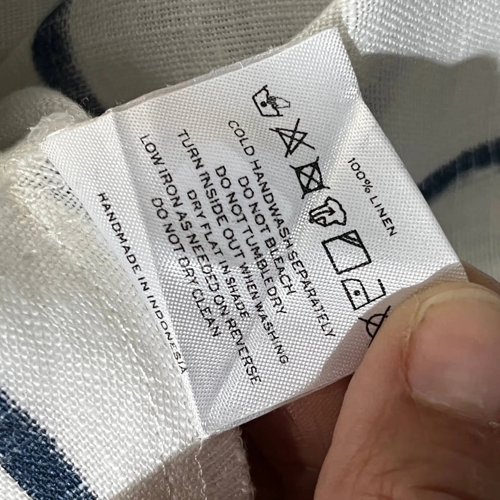 Faithfull The Brand Tomas Linen Pants Coastal Resort Chic Women White Blue 4 - Image 6