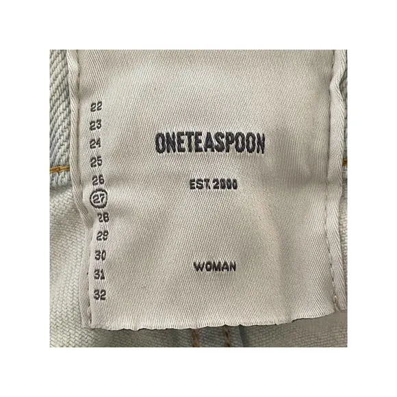 One Teaspoon High Waist Awesome Baggies Distressed Denim Blue Jeans‎ Women 27 - Image 7
