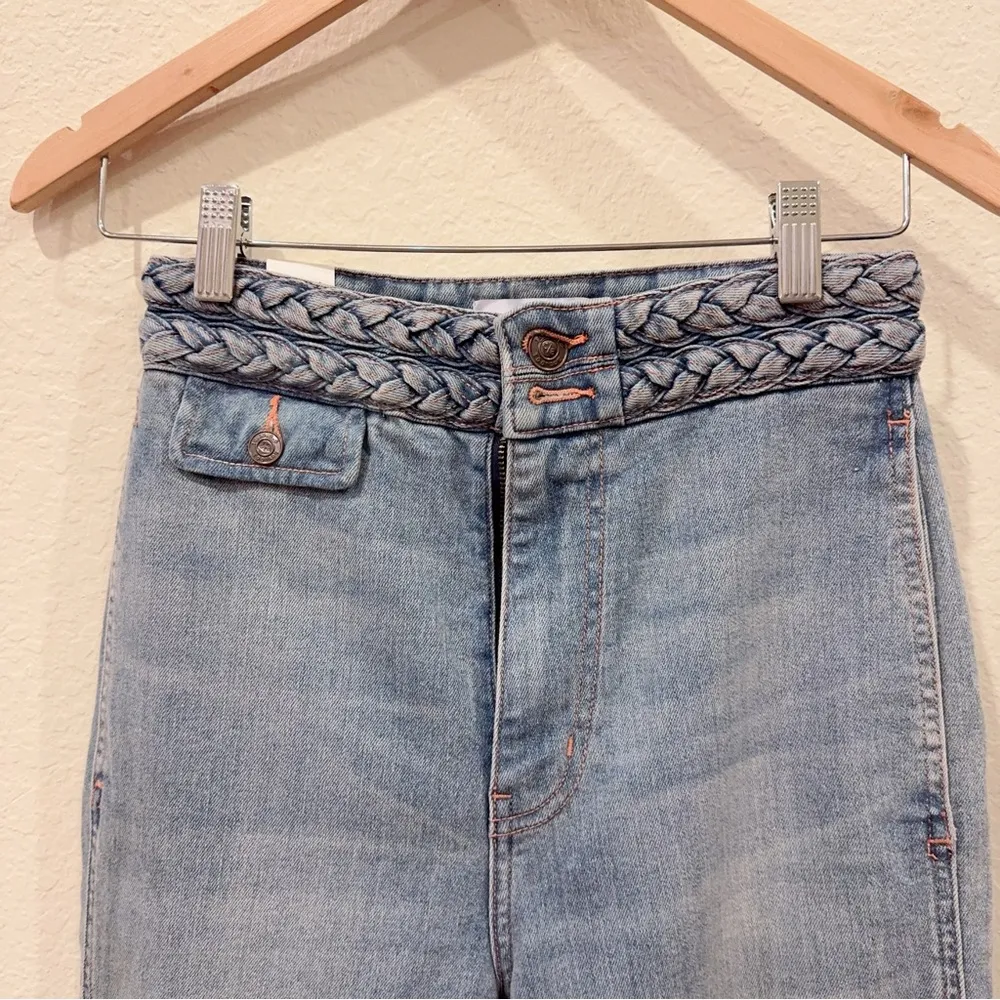 Current/Elliott the braided high waist cropped Size 25 NWT - Image 7