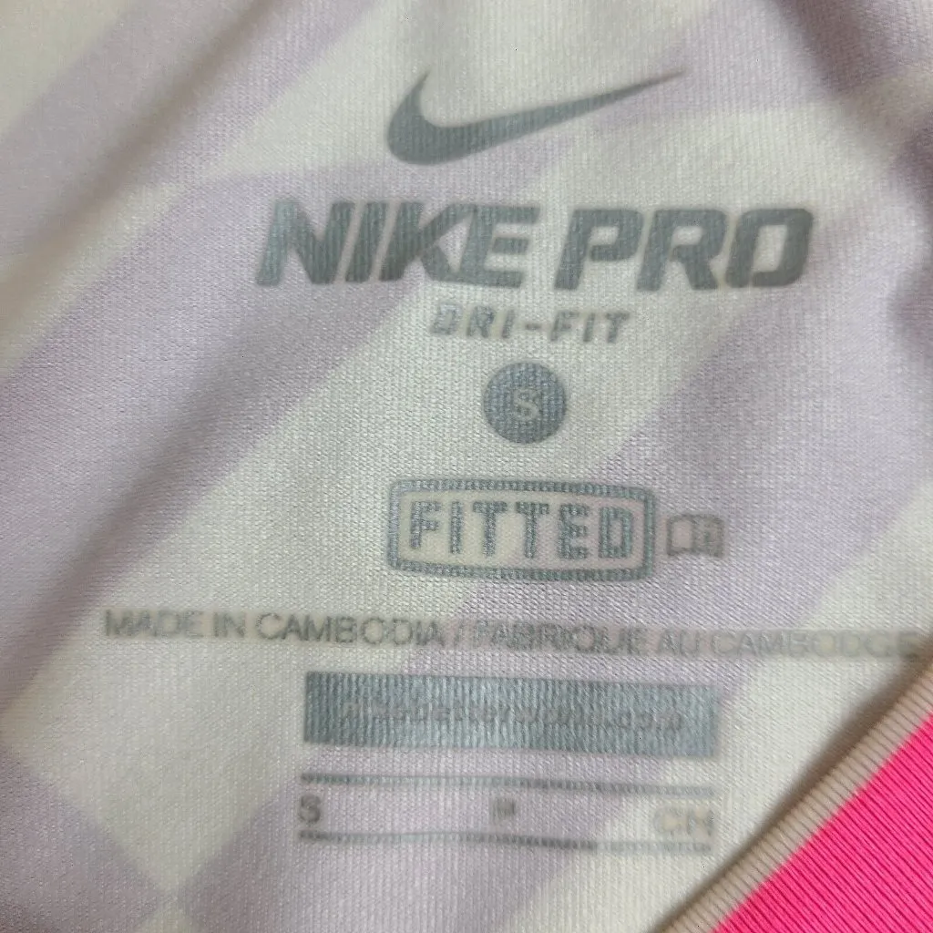 Nike Pro Tank‎ Top Womens Size Small Fitted Sleeveless Dri-Fit Purple V-Neck - Image 2