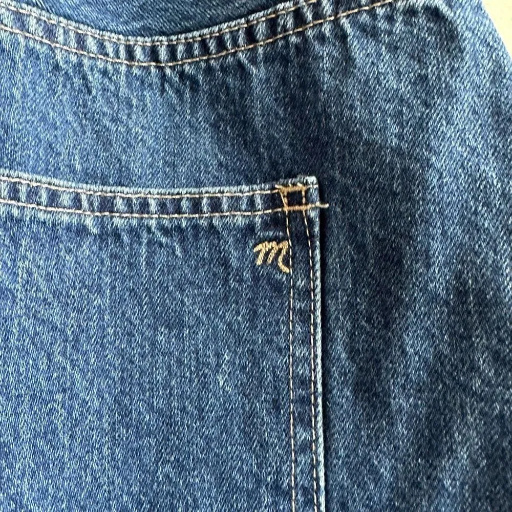 Madewell Curvy Denim High-Waist Straight Mini Skirt in Sunberry Wash Size 33 - Image 4